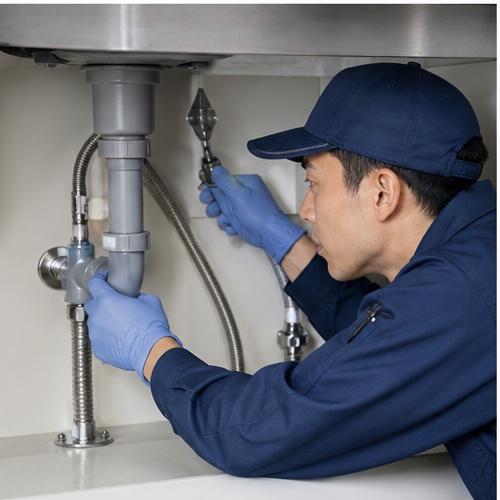 水まわり工房の排水作業